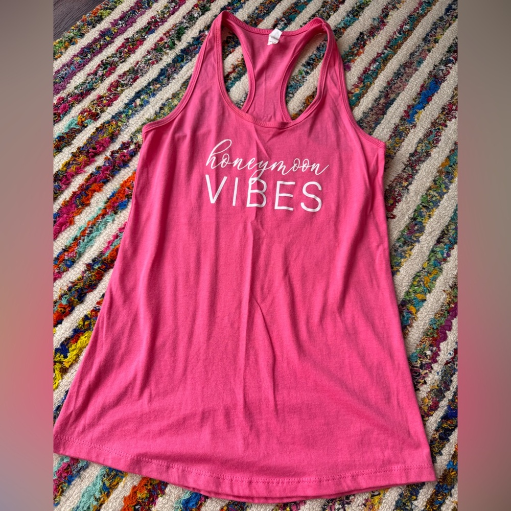 Pink Sleeveless Top “Honeymoon vibes”